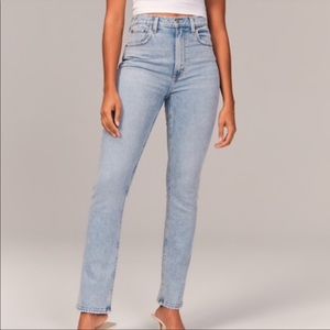 Abercrombie slim straight ultra high rise